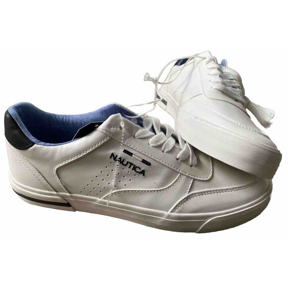 Nautica Men\'s Negril Classic Lace Up Low Top Sneaker White Navy CV2735 Size 10.5 main image 11